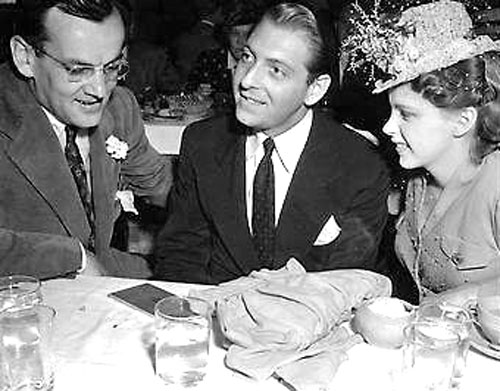 Glenn with newlyweds David Rose & Judy Garland - Hollywood Palladium, 1941