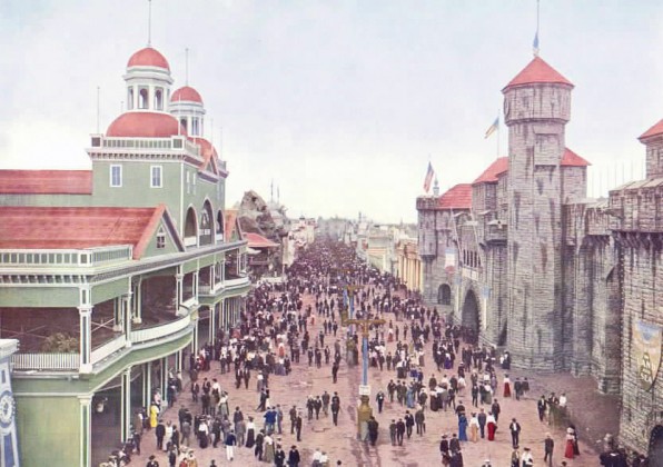 The Midway, aka "The Pike" at the 1904 St. Louis Fair